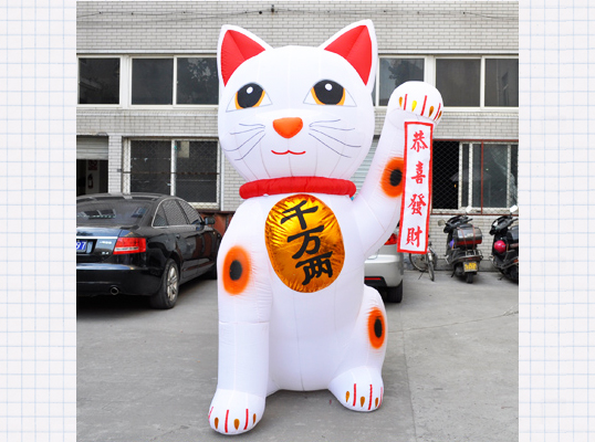 招財(cái)貓標(biāo)識(shí)卡通